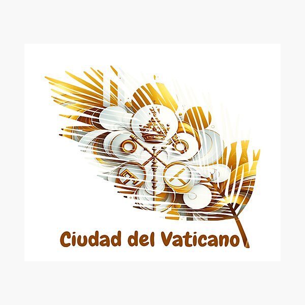 Item preview, Abstract Vatican Flag – Feather Design designed and sold by ArteJorge48.