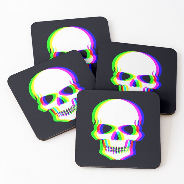 Item preview, Psychedelic Glitch Skull Art – RGB Vaporwave Skull Design designed and sold by Taans-Creation.