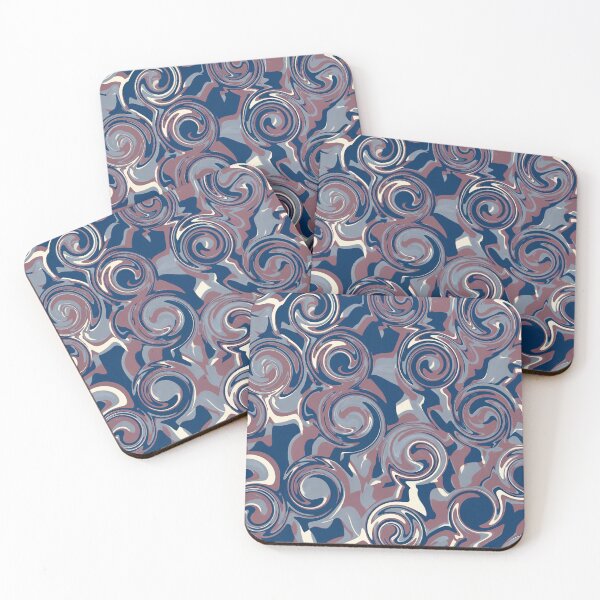 Item preview, Swirling Abstract Blues and Browns Pattern designed and sold by Owcomm.