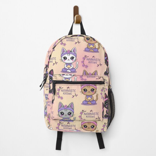 Item preview, Namaste Kitties – Kawaii Yoga Cat Seamless Pattern with Cherry Blossoms designed and sold by Darrwea.