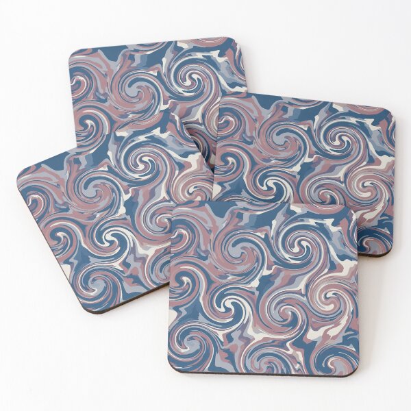 Item preview, Indigo and Dusty Rose Swirls Pattern designed and sold by Owcomm.