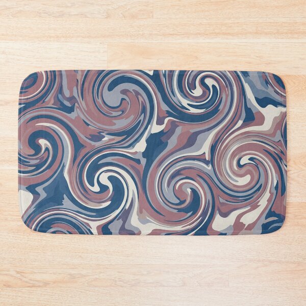 Item preview, Indigo and Dusty Rose Swirls Pattern designed and sold by Owcomm.
