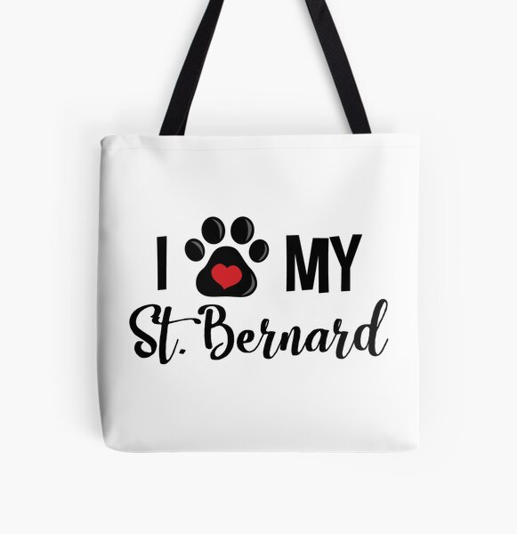 St Bernard Dog Personalised Tote Shopper Bag I'm a Crazy St Bernard Lady 