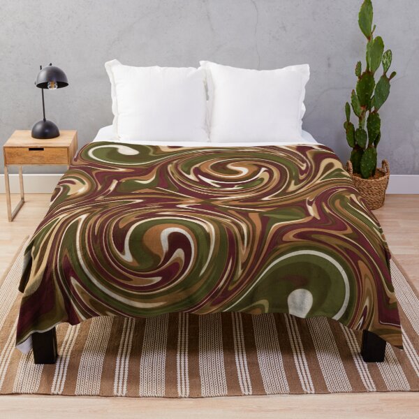 Item preview, Forest and Maroon Swirls Abstract designed and sold by Owcomm.