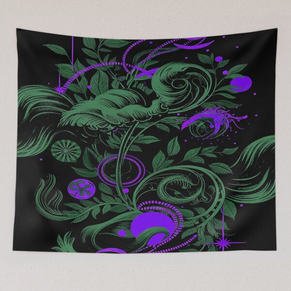Item preview, Dreamweaver Vines in Violet and Jade designed and sold by Exodoi.
