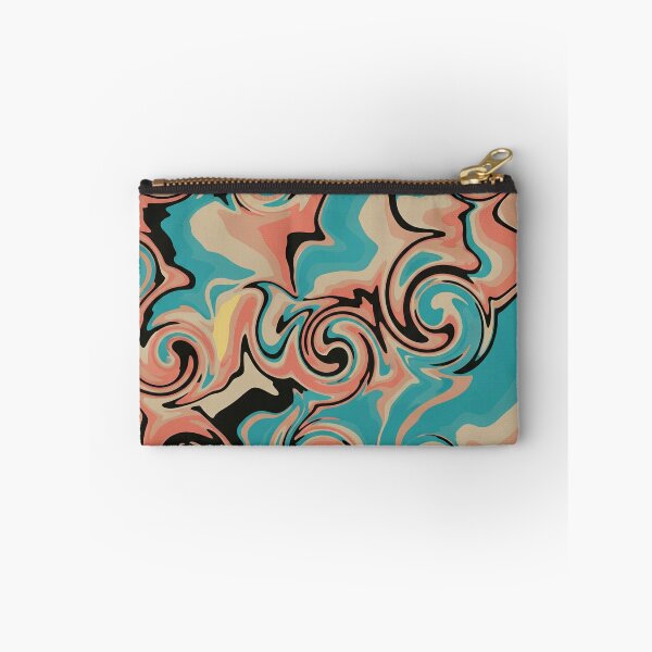Item preview, Retro Aesthetic Swirls with Teal and Peach designed and sold by Owcomm.