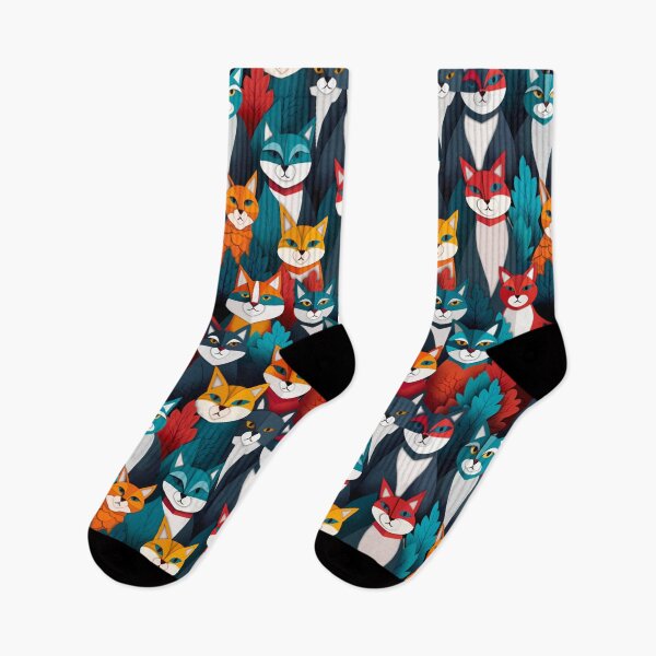 Item preview, Fox Faces Pattern designed and sold by PolinaMirralisa.