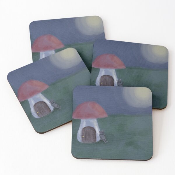 Item preview, little mouse under the moonlight - whimsical nighttime illustration designed and sold by meliodaria.