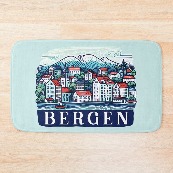Item preview, Bergen Norway designed and sold by WanderlustCoCo.
