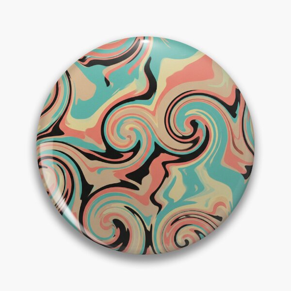 Item preview, Teal Peach Swirls Abstract designed and sold by Owcomm.