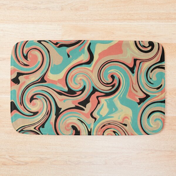 Item preview, Teal Peach Swirls Abstract designed and sold by Owcomm.