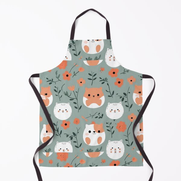 Item preview,  A Playful Cat and Floral Pattern designed and sold by SIRI722..
