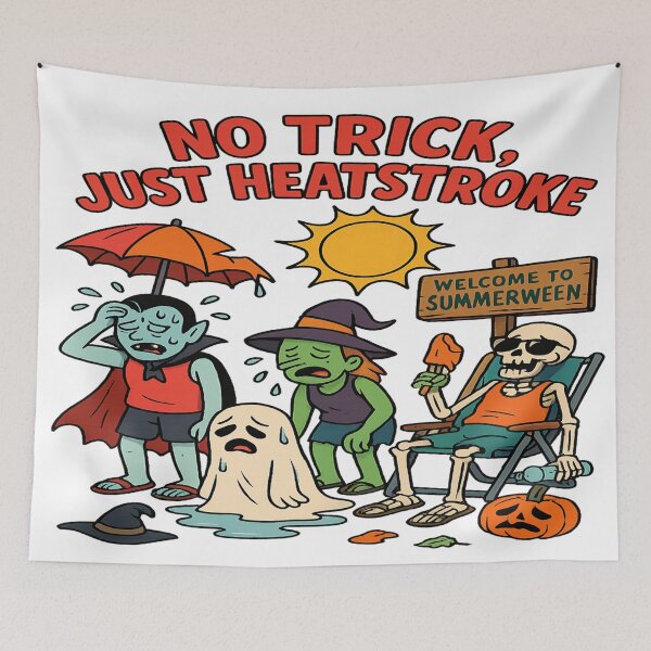 Item preview, No Trick, Just Heatstroke – A Summerween Meltdown designed and sold by Rajasekar.