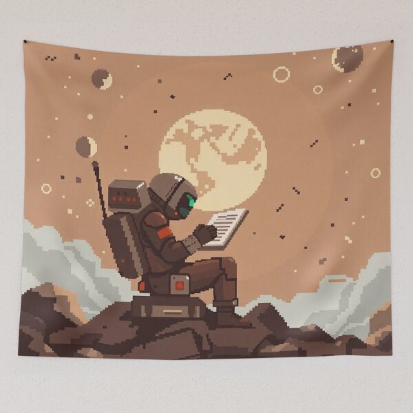 Item preview, Cosmic Solitude Pixel Art Poster designed and sold by apoknight.