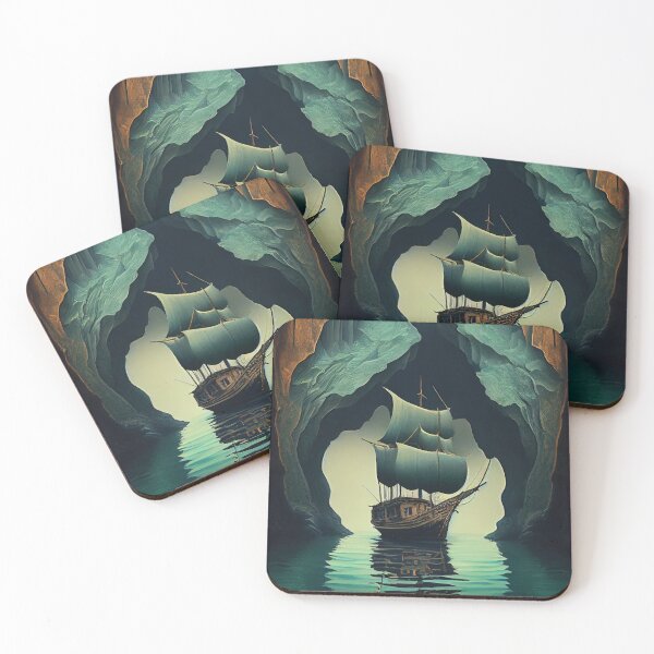 Item preview, Mysterious Cave Passage: A Sailboat's Journey designed and sold by ShadowAndSlate.