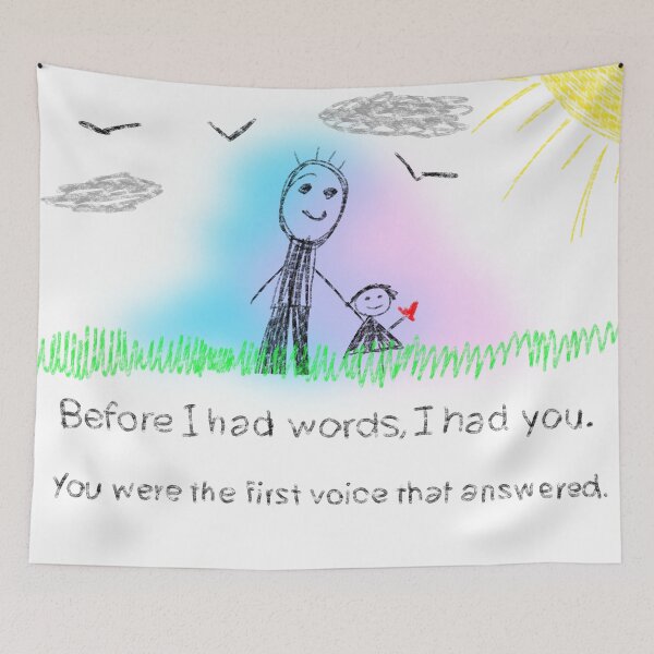 Item preview, My First Voice Was Yours – Crayon Father’s Day Memory designed and sold by ArtfulEscapes25.