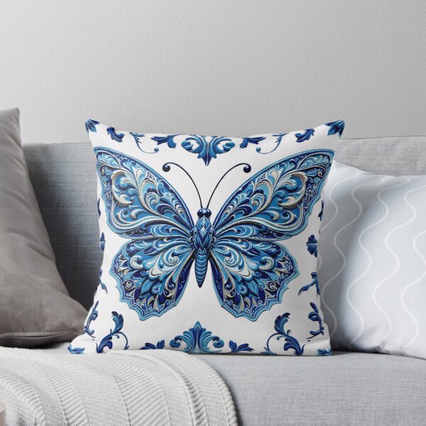 Item preview, ? Elegant Baroque Blue Butterfly – Ornamental Vintage Design? designed and sold by SHOPMANICH.