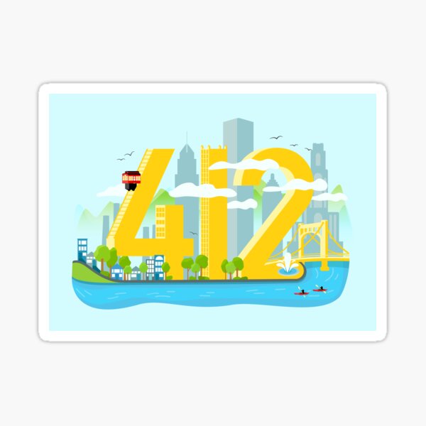 412 Pittsburgh Sticker
