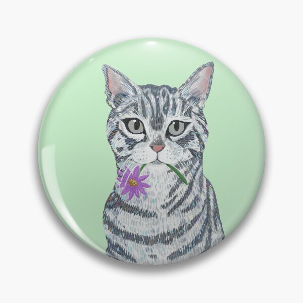 Item preview, Cat with a pink flower designed and sold by Studio58Anna.