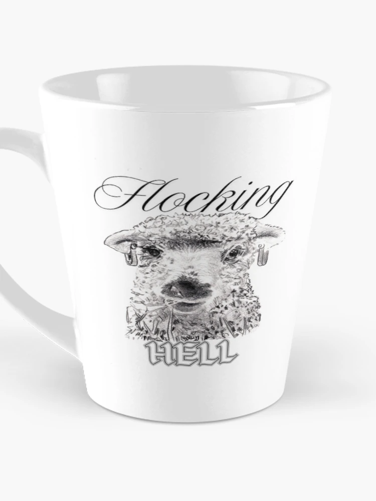 Thumbnail 3 of 4, Coffee Mug, Flocking hell designed and sold by ThePaintStation.