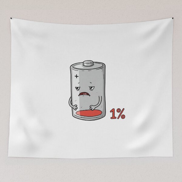 Item preview, Drained 1% Battery designed and sold by Owcomm.