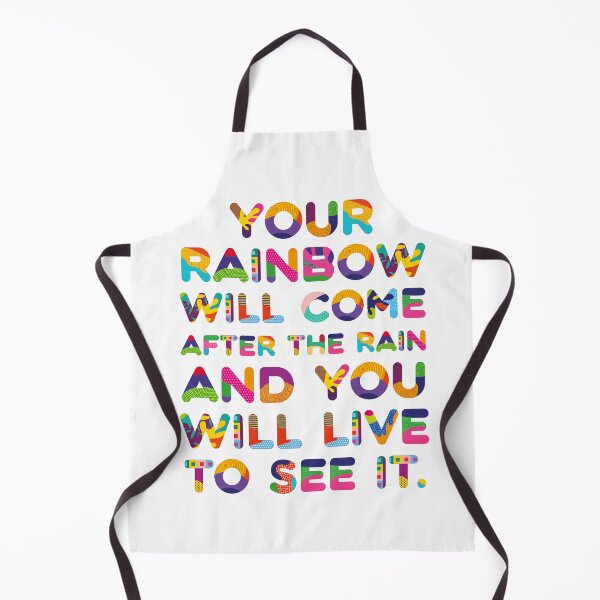 Item preview, Your Rainbow Will Come After the Rain – Colorful Inspirational Typography Art designed and sold by TipTop GFX.