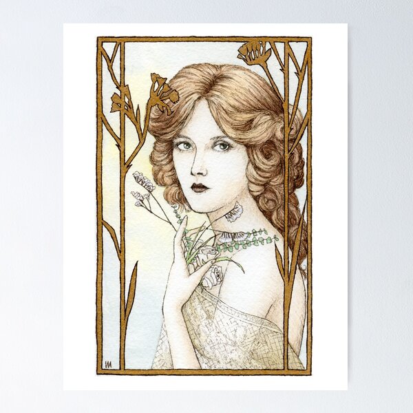 Aperçu de l'œuvre Statice et eucalyptus créée et vendue par Groovy Gilded Age.