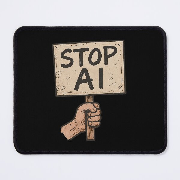 Item preview, Stop AI Cardboard Sign designed and sold by Planthem.
