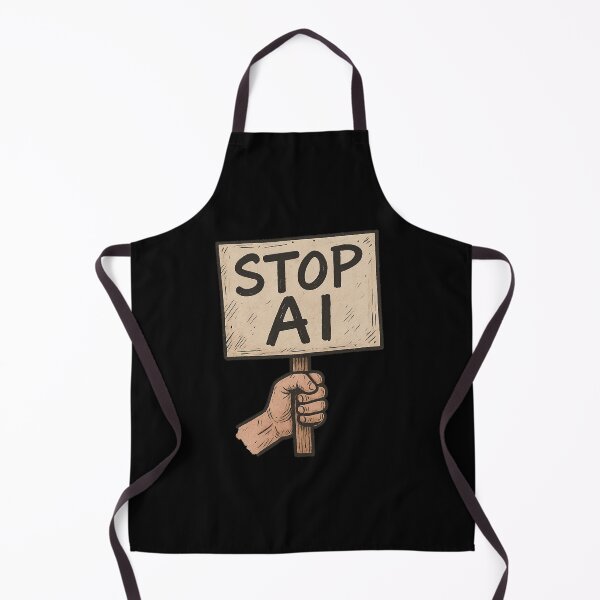 Item preview, Stop AI Cardboard Sign designed and sold by Planthem.