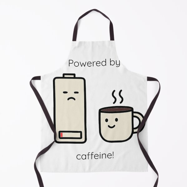 Item preview, Powered by Caffeine - Coffee & Battery Humor designed and sold by Owcomm.