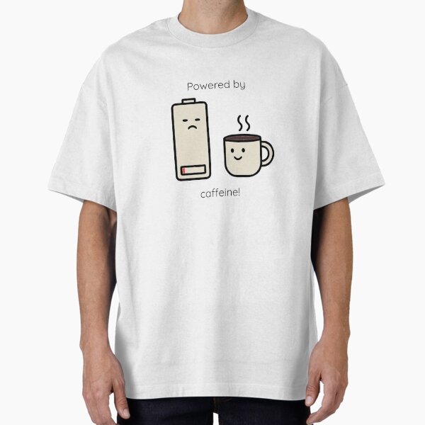 Item preview, Powered by Caffeine - Coffee & Battery Humor designed and sold by Owcomm.
