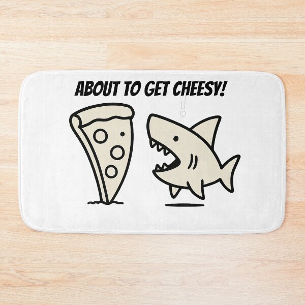 Item preview, About To Get Cheesy - Shark & Pizza Fun designed and sold by Owcomm.