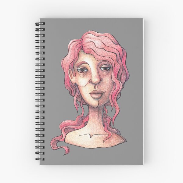 Item preview, Musing Faces #2 - Portrait illustration with orange hair designed and sold by Kat Jones Art.