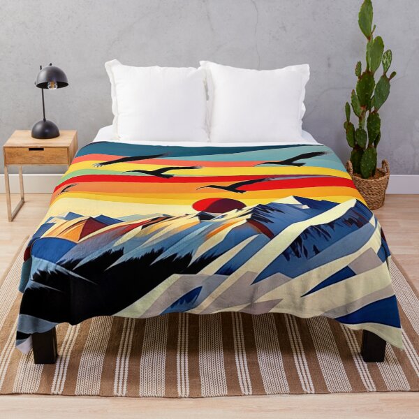Item preview, Birds over snowy mountains at sunset designed and sold by George Hutton Hunter.