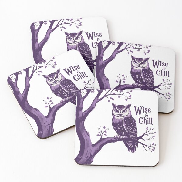 Item preview, Wise & Chill Owl - Purple Forest Spirit Graphic designed and sold by Frame of Mind .