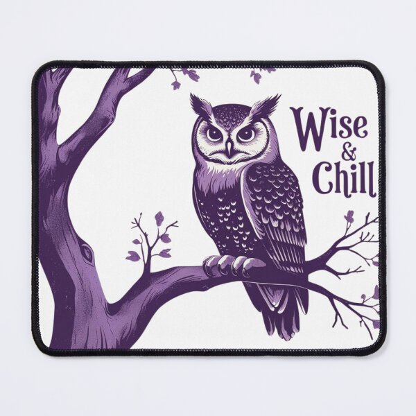 Item preview, Wise & Chill Owl - Purple Forest Spirit Graphic designed and sold by Frame of Mind .