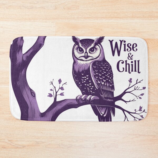 Item preview, Wise & Chill Owl - Purple Forest Spirit Graphic designed and sold by Frame of Mind .