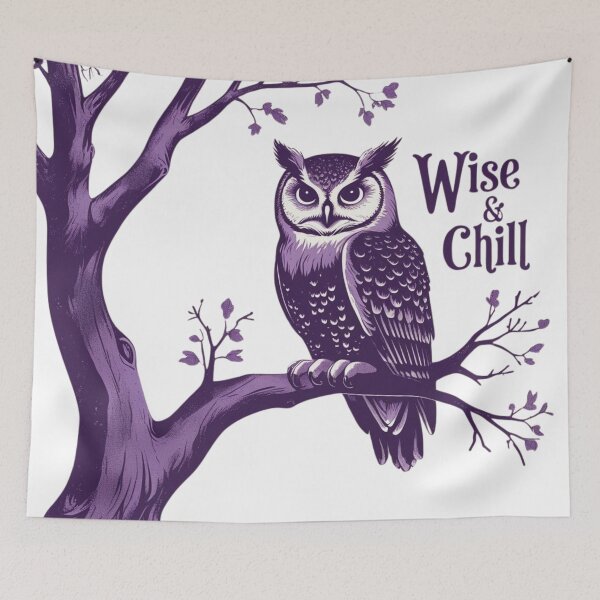 Item preview, Wise & Chill Owl - Purple Forest Spirit Graphic designed and sold by Frame of Mind .