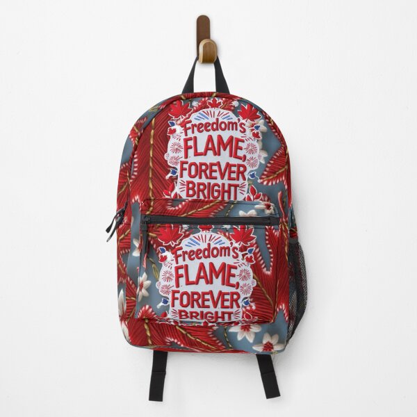 Item preview, Freedom’s Flame Forever Bright Canadian Embroidered Patch designed and sold by ArtDesignTp.