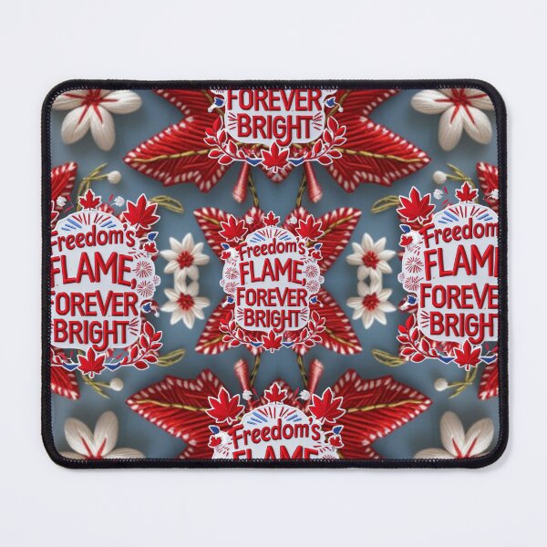 Item preview, Freedom’s Flame Forever Bright Canadian Embroidered Patch designed and sold by ArtDesignTp.