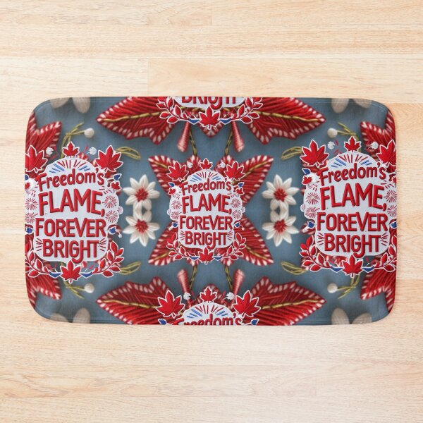 Item preview, Freedom’s Flame Forever Bright Canadian Embroidered Patch designed and sold by ArtDesignTp.