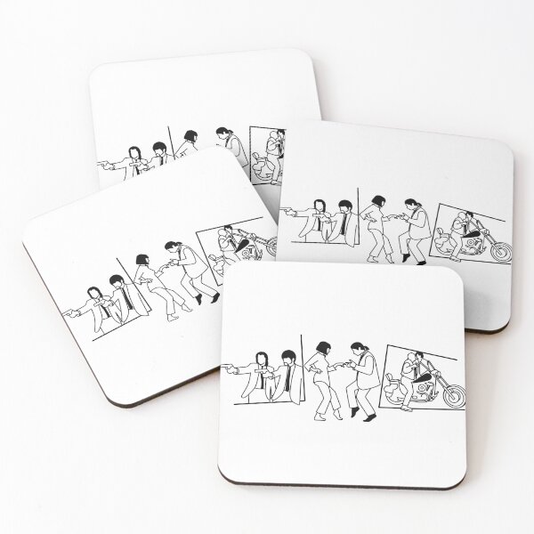 Item preview, Vincent, Jules, Mia & Butch black designed and sold by ShuffleAndRoll.