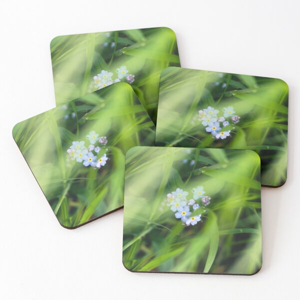 Item preview, Forget-Me-Nots in Tall Grass – Soft Nature Wall Art Photography designed and sold by City and Nature in the Lens.