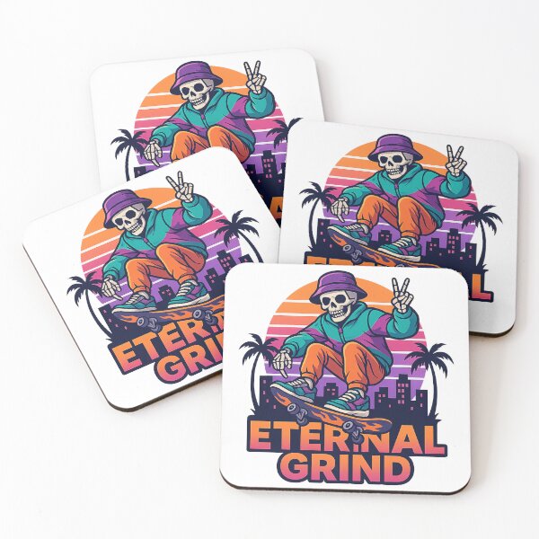 Item preview, Retro Skeleton Skater – Eternal Grind designed and sold by FBA.