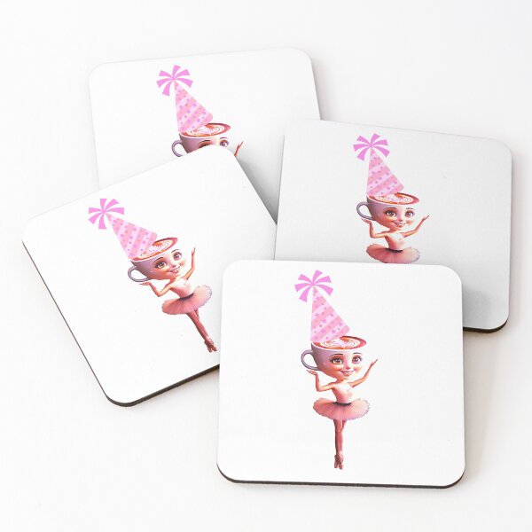 Item preview, Ballerina Cappuccina Cute Coffee Ballerina in Party Hat designed and sold by EmeraldeaArt.