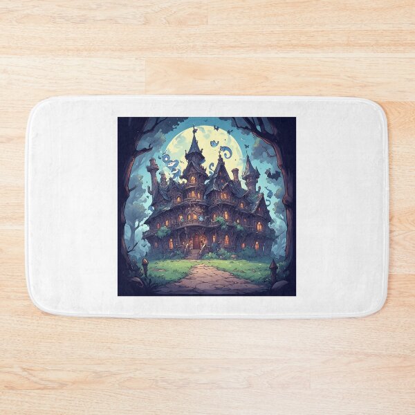 Item preview, Whimsical Haunted Manor Under Moonlight designed and sold by BraveDesignsUSA.