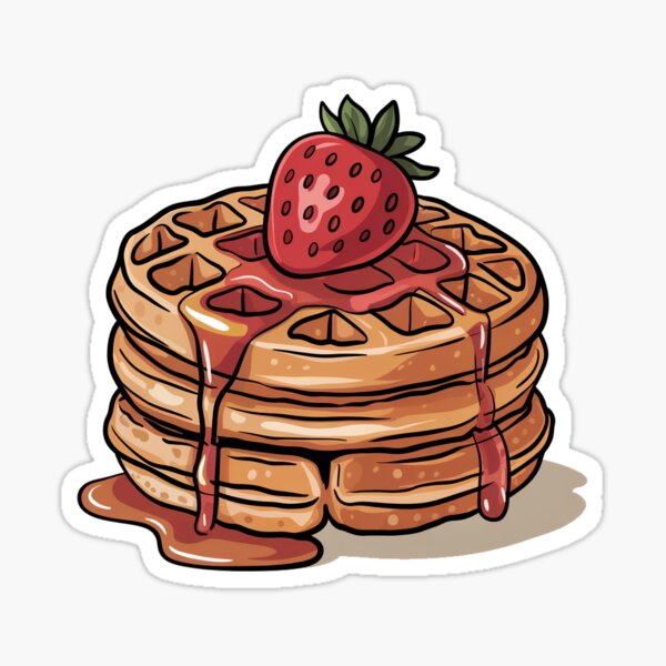 Item preview, waffles with strawberry designed and sold by jkrphoto.