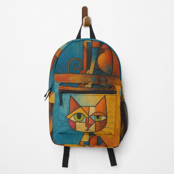 Item preview, Cleo Cubist – Groovy Mid-Century Cat Art | Colorful Geometric Illustration by WEBiC-ART designed and sold by WEBiC-ART Creative Studio.