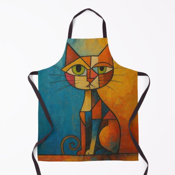 Item preview, Cleo Cubist – Groovy Mid-Century Cat Art | Colorful Geometric Illustration by WEBiC-ART designed and sold by WEBiC-ART Creative Studio.