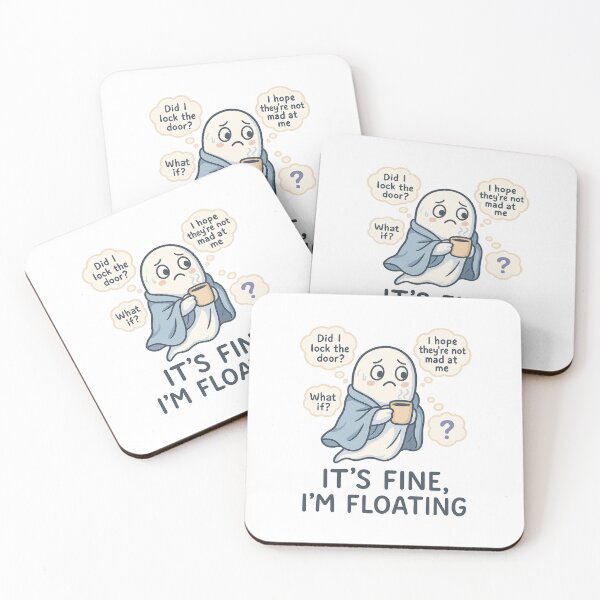Item preview, Anxious Little Ghost – It’s Fine, I’m Floating designed and sold by FBA.